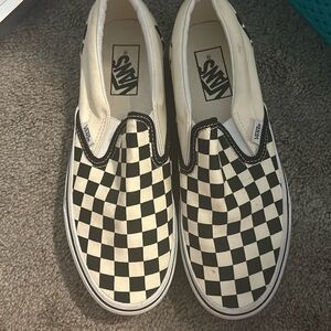 platform checkered vans